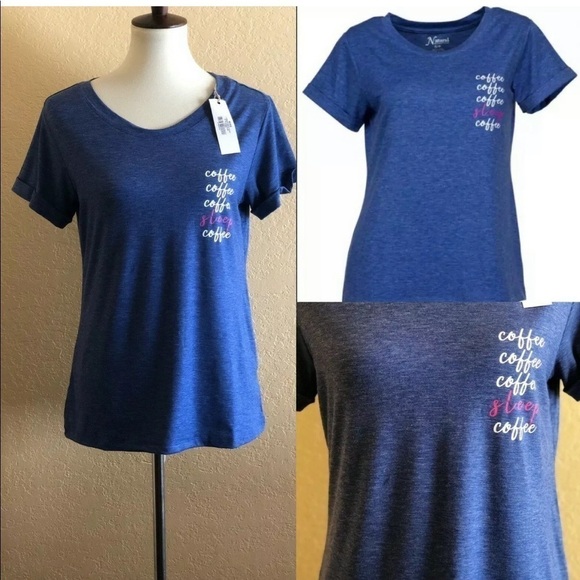 Natural Reflections Other - Natural Reflections Mazarene Blue Coffee Sleep Top